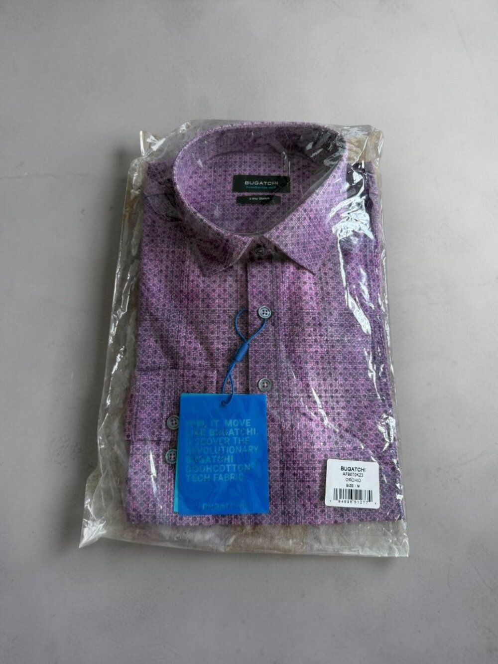 BUGATCHI Men’s Purple Orchid Long Sleeve Shirt Sz Medium NEW NWT